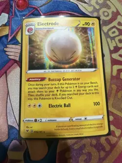 Electrode Rare Holo Sword & Shield Vivid Voltage 46/185 Pokemon TCG Card LP - Image 1