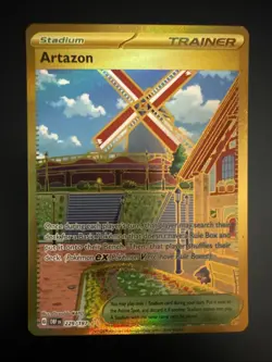 Artazon 229/197 Obsidian Flames Hyper Rare Gold Holo Full Art Pokemon TCG Card - Image 1