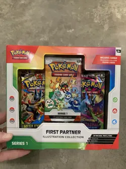 Pokemon First Partner Illustration Collection Series 1 — 3 Promo Cards Booster - Image 1