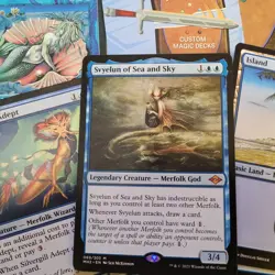 Deck of Magic Commander Cards = *Mythic Rare Svyelun MERFOLK God Tribal MonoBlue - Image 1