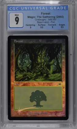 FOREST Onslaught Foil CGC 9 Q++ MTG [Nostalgium] - Image 1
