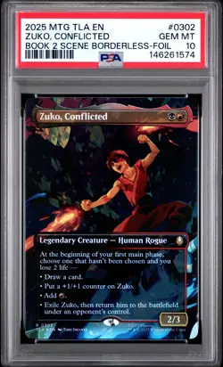 2025 MTG AVATAR: THE LAST AIRBENDER #0302 ZUKO, CONFLICTED PSA 10 - Image 1