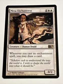 Mesa Enchantress MTG Core Set 2012 Magic The Gathering White Rare Human Druid - Image 1