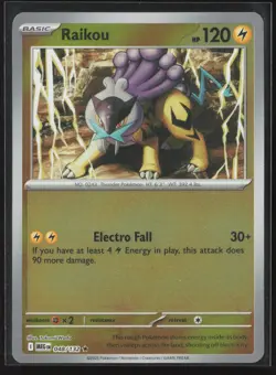 Raikou 048/132 Rare Mega Evolution Pokemon Reverse Holo Near Mint - Image 1