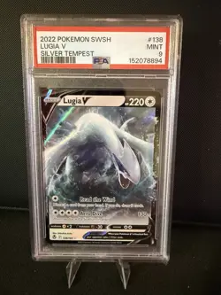 2022 Pokemon PSA 9 Lugia V #138/195 Sword & Shield Silver Tempest Mint - Image 1