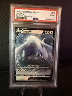 2022 Pokemon PSA 9 Lugia V #138/195 Sword & Shield Silver Tempest Mint - Image 1