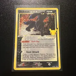Pokemon Umbreon Star 17/17 Celebrations Classic Collection Holo 70 HP English - Image 1