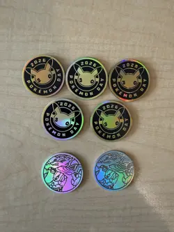 Pikachu 2026 Pokemon Day 30th Anniversary Coin LOT x7 - Image 1
