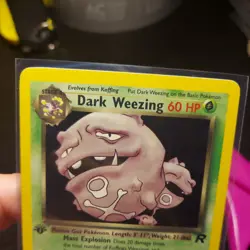 Pokemon Dark Weezing (14) Holo Rare Team Rocket 14/82 HP 1st Edition Holo - Image 2