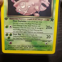 Pokemon Dark Weezing (14) Holo Rare Team Rocket 14/82 HP 1st Edition Holo - Image 3