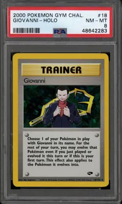 Pokemon Gym Challenge Giovanni 18/132 PSA 8 - Image 1