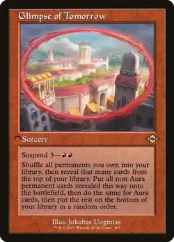 ETCHED FOIL Glimpse of Tomorrow Modern Horizons 2 Magic MTG Sorcery CARD 1x (407 - Image 1