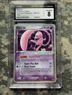 Pokemon TCG Mew EX 100/110 Holon Phantoms Holo CGC 8 - Image 1