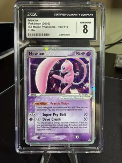 Pokemon TCG Mew EX 100/110 Holon Phantoms Holo CGC 8 - Image 5