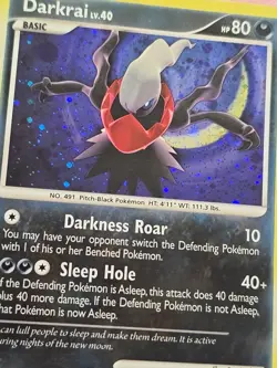 Pokemon - Darkrai LV.40 - 4/106 - Great Encounters - Rare Holo Near Mint - Image 2