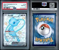 PSA 10 🔥🔥2024 POKEMON PAF EN-PALDEAN FATES SHINY ULTRA RARE #216 MEW EX - Image 3