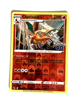 Charizard 010/078 Holo Rare Pokemon GO Pokemon Reverse Holo Near Mint - Image 1