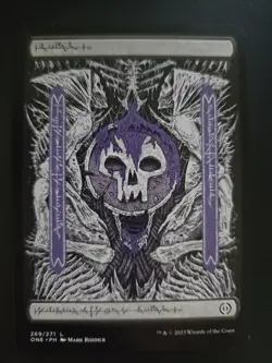 Swamp NM FULL ART Phyrexian Text Phyrexia: All Will Be One MTG FREE SHIP - Image 1