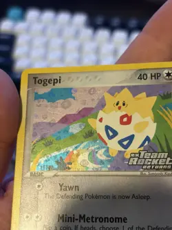 Pokemon TCG Togepi 50/109 Team Rocket Returns Reverse Holo Stamped - Image 3