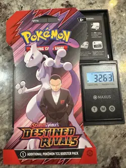 Pokemon Destined Rivals HEAVY 32.63g! Sleeved Booster -Possible GODU - Image 1