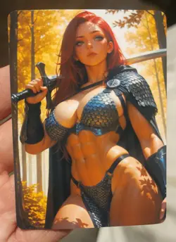 Girl # 212 Oppai Goddess Story Full Art Glossy Anime Trading Card Waifu TCG ACG - Image 1