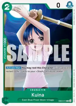 EB03-014 Playset 4 x Kuina English C One Piece TCG Card Game - Image 2