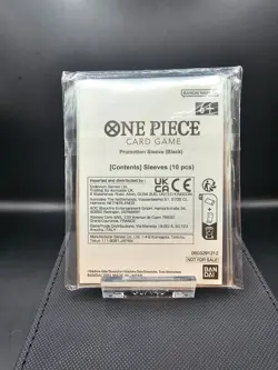 One Piece Card Game - Official Card Sleeves (Black) - 10-Pack - Bandai - NEW - Image 2