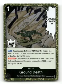 Ground Death OP14-096 - The Azure Sea's Seven - One Piece Card NM/M - Image 1