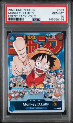 PSA 10 Monkey D. Luffy P-033 One Piece Promos Event Pack Vol.2 ONE PIECE - Image 1
