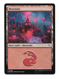 MTG-Mountain (0284)-Murders at Karlov Manor-284-Near Mint-Foil - Image 1