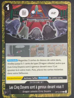 Carte One Piece Les Cinq Doyens Evenement OP13-096 OP13 FOIL R FR NEUVE - Image 1