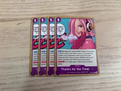 EB03-038 Playset 4 x Thanks for the Treat. English C One Piece TCG Card Game - Image 1