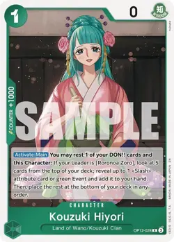 OP12-028 Kouzuki Hiyori English R One Piece TCG Card Game - Image 2
