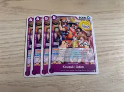 OP13-063 Playset 4 x Kouzuki Oden English UC One Piece TCG Card Game - Image 1