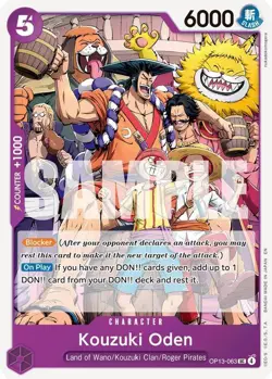 OP13-063 Playset 4 x Kouzuki Oden English UC One Piece TCG Card Game - Image 2