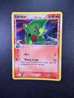 2005 Pokemon Larvitar EX Delta Species 73/113 Reverse Holo Stamped - Image 1