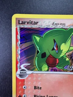 2005 Pokemon Larvitar EX Delta Species 73/113 Reverse Holo Stamped - Image 2