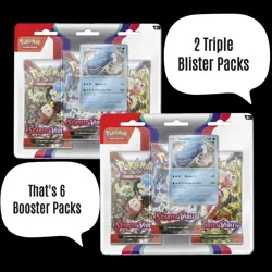 2x Pokemon TCG Scarlet and Violet Blister Packs 6 Booster Packs BRAND NEW Sealed - Image 1