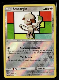 Pokemon TCG SM - Lost Thunder #157/214 Smeargle REVERSE HOLO - Image 1