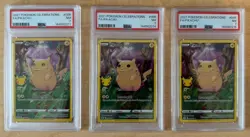 2021 POKEMON CELEBRATIONS #005 FULL ART/PIKACHU Lot Of 3 PSA 7’s - Image 1