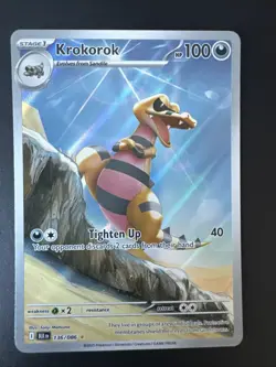 Krokorok 136/086 Sv: Black Bolt Holo Pokemon TCG Near Mint NM - Image 1