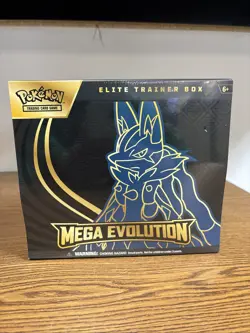 Pokemon TCG Mega Evolution Elite Trainer Box ETB Lucario FACTORY SEALED - Image 1