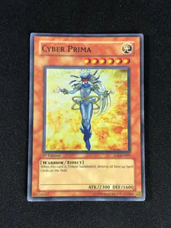 YUGIOH CYBER PRIMA EOJ-EN007 1ST SUPER HP/CREASES - Image 1