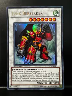 Yu-Gi-Oh! YuGiOh Junk Berserker EXVC-EN037 1st Edition Ultra Rare LP - Image 1