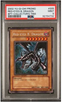 Yu-Gi-Oh! 2002 Red-Eyes B. Dragon BPT-005 Limited Edition Yugioh PSA 9 - Image 1
