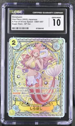 One Piece Japanese Shirahoshi EB01-057 OP11 Special Alternate Art PSA 10 - Image 1