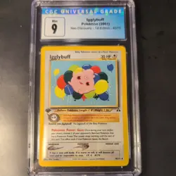 Pokemon Neo Discovery 40/75 Igglybuff 1st Edition 2001 CGC 9 MINT - Image 1