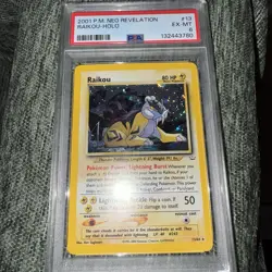 PSA 6 EX-MT Raikou 13/64 Neo Revelation Holo Rare Unlimited English Pokemon TCG - Image 1