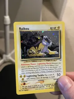 Pokemon TCG Raikou Neo Revelation Holo Card 13/64 Unlimited Rare - Image 3