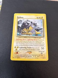 Pokemon TCG Raikou Neo Revelation Holo Card 13/64 Unlimited Rare - Image 1